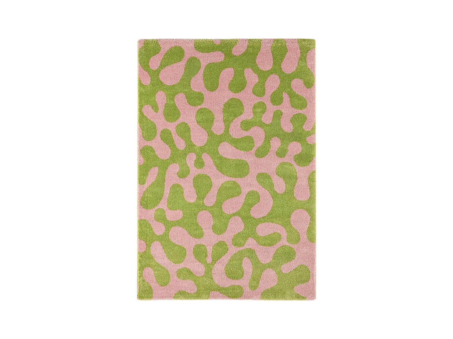 Tapis intérieur à poils longs Swing 384 vert 80 x 140 cm