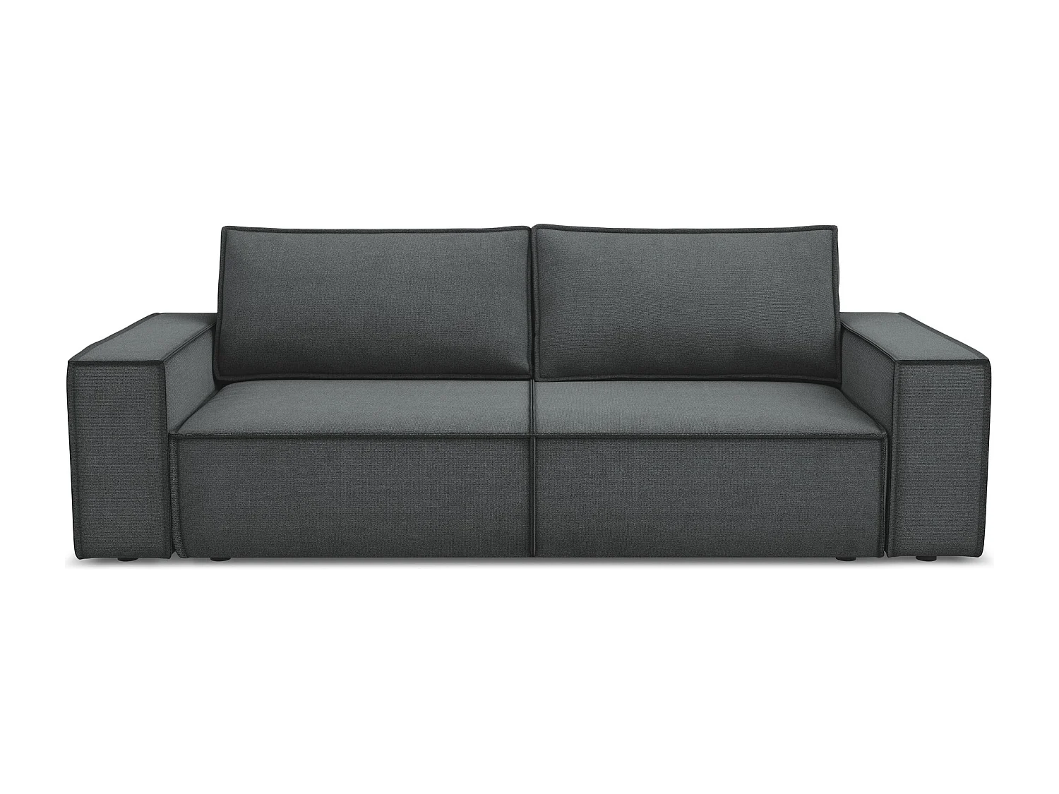 3-Sitzer Sofa mit Schlaffunktion - - Strukturstoff - Grau - KIMO