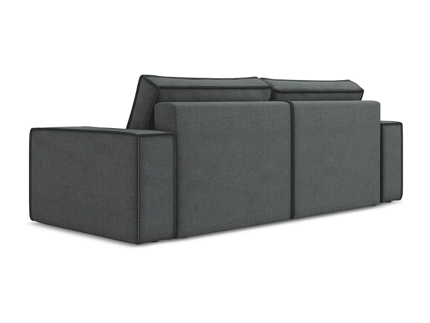 3-Sitzer Sofa mit Schlaffunktion - - Strukturstoff - Grau - KIMO