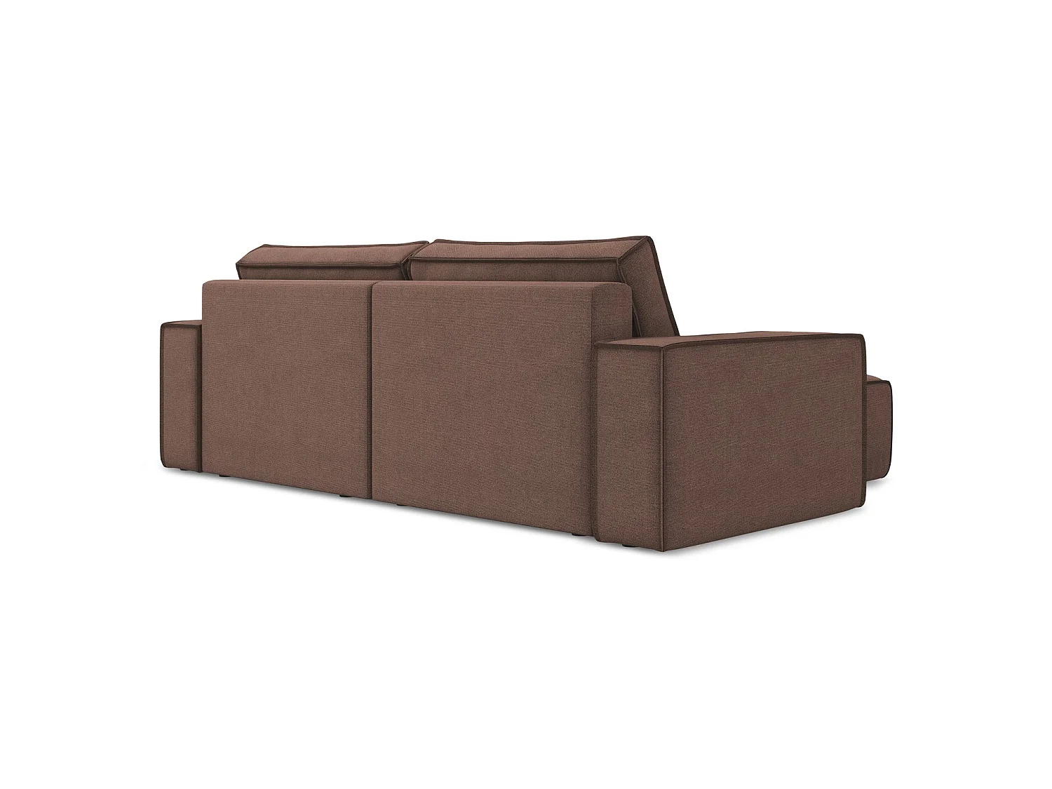 2-Sitzer Ecksofa mit Schlaffunktion - Ecke Links - Strukturstoff - Puderrosa - LIVORNO