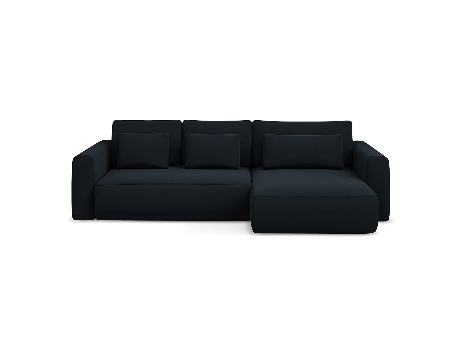 Ecksofa mit Schlaffunktion - Ecke Rechts - Samt - Königsblau - PERUGIA