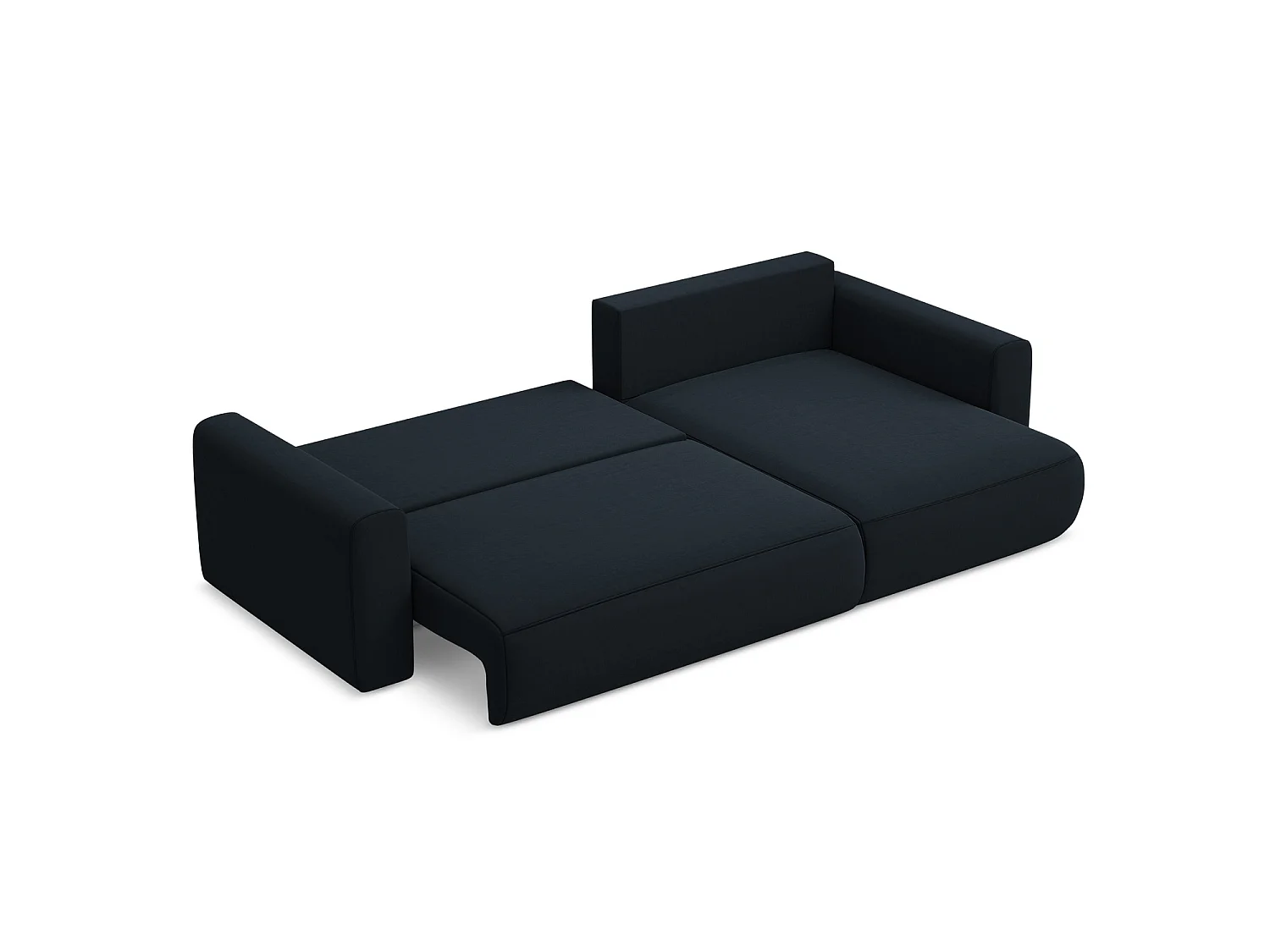 Ecksofa mit Schlaffunktion - Ecke Rechts - Samt - Königsblau - PERUGIA