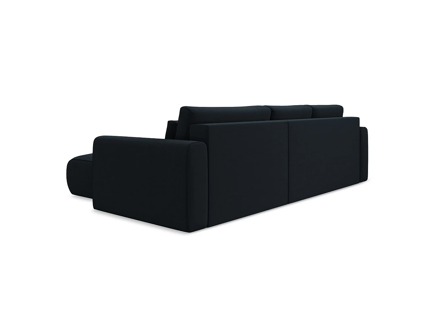 Ecksofa mit Schlaffunktion - Ecke Rechts - Samt - Königsblau - PERUGIA