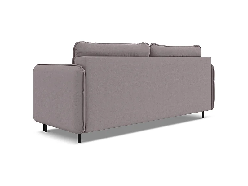 3-Sitzer Sofa mit Schlaffunktion - - Samt - Lavendel - LUANA