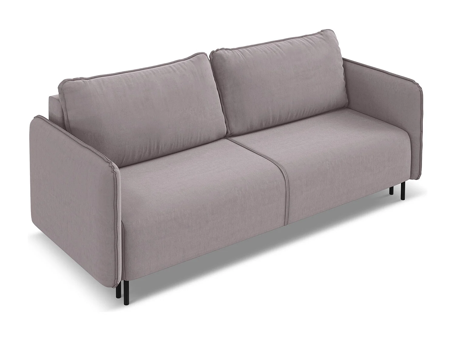 3-Sitzer Sofa mit Schlaffunktion - - Samt - Lavendel - LUANA