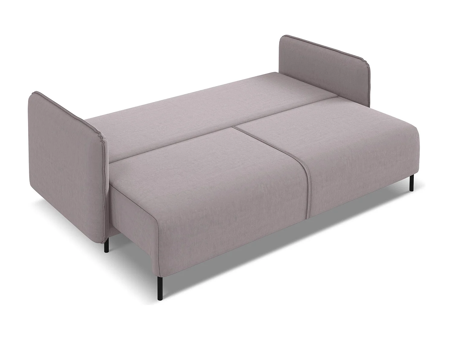 3-Sitzer Sofa mit Schlaffunktion - - Samt - Lavendel - LUANA