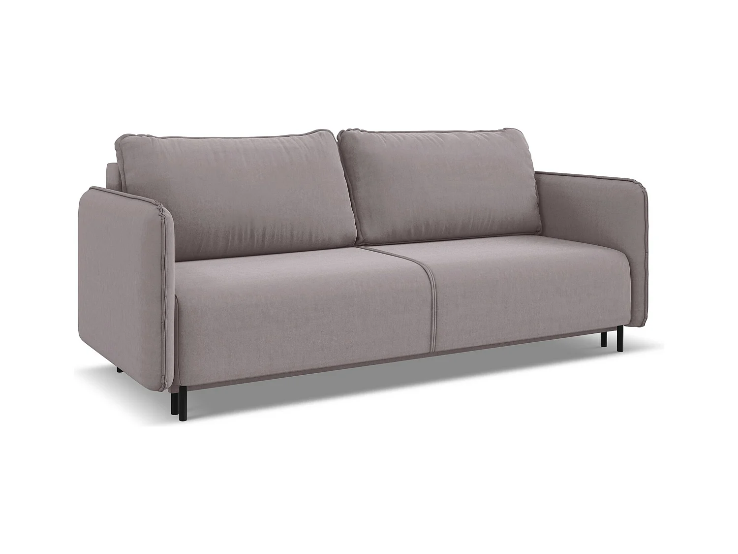3-Sitzer Sofa mit Schlaffunktion - - Samt - Lavendel - LUANA