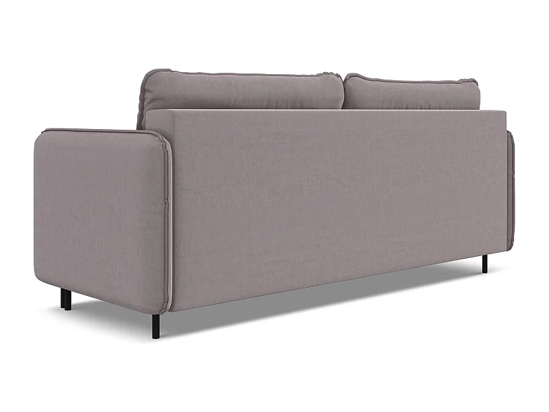 3-Sitzer Sofa mit Schlaffunktion - - Samt - Lavendel - LUANA