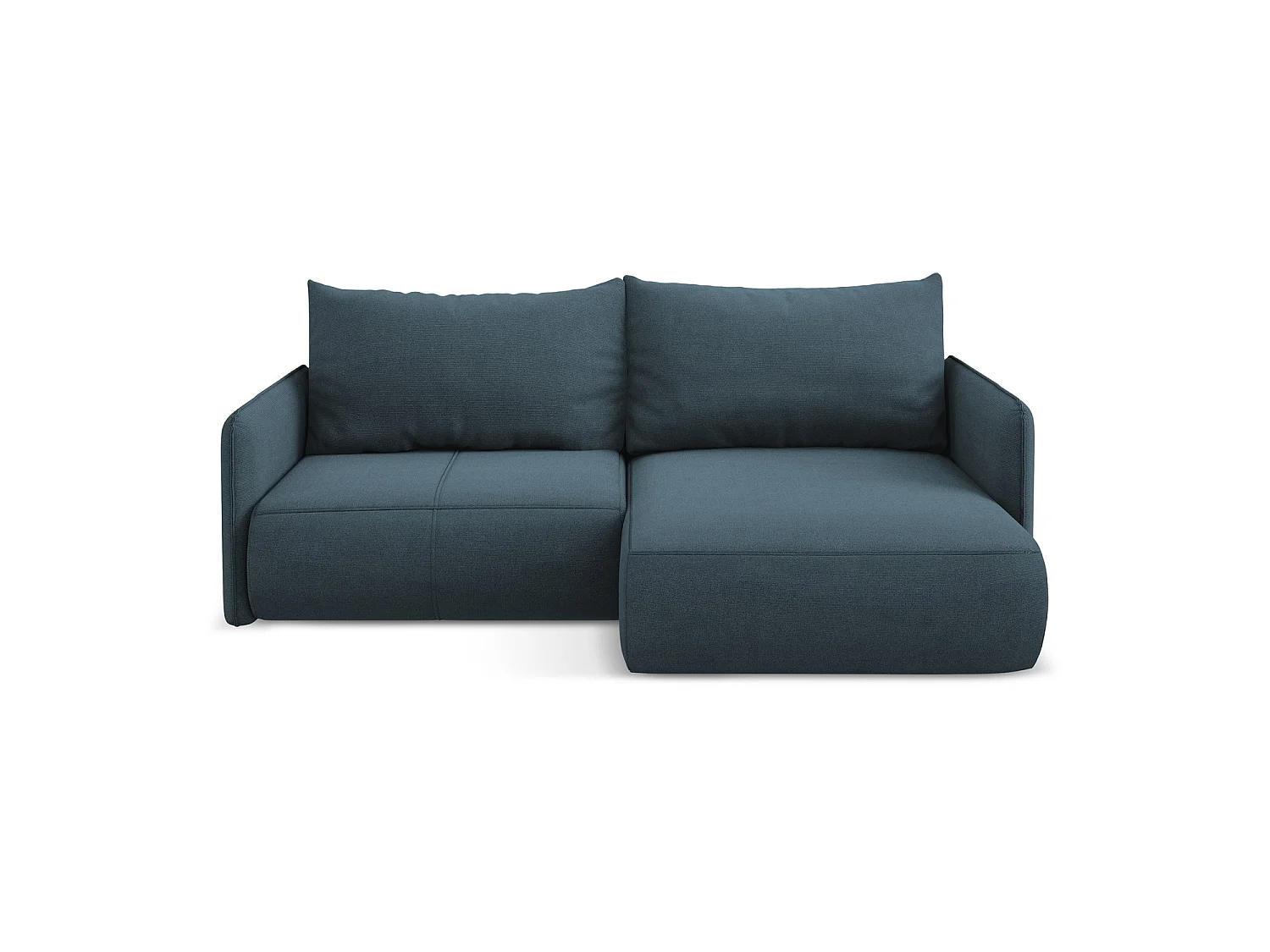 2,5-Sitzer Ecksofa mit Schlaffunktion - Ecke Rechts - Strukturstoff - Jeans - PALERMO