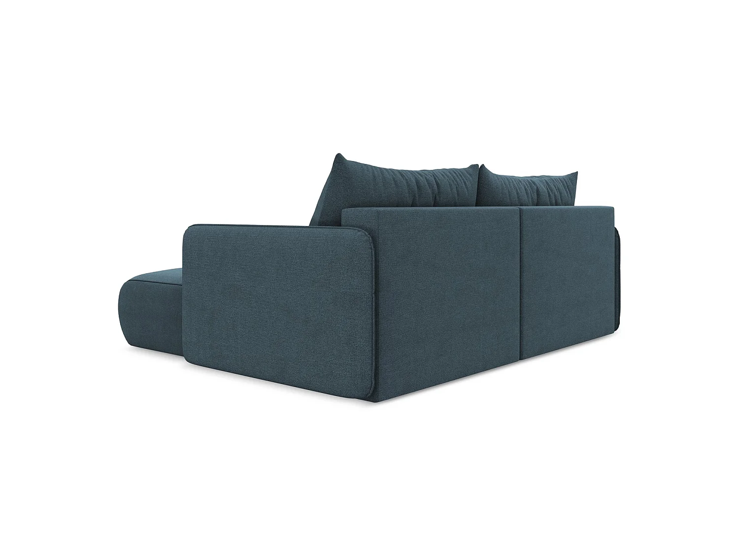 2,5-Sitzer Ecksofa mit Schlaffunktion - Ecke Rechts - Strukturstoff - Jeans - PALERMO