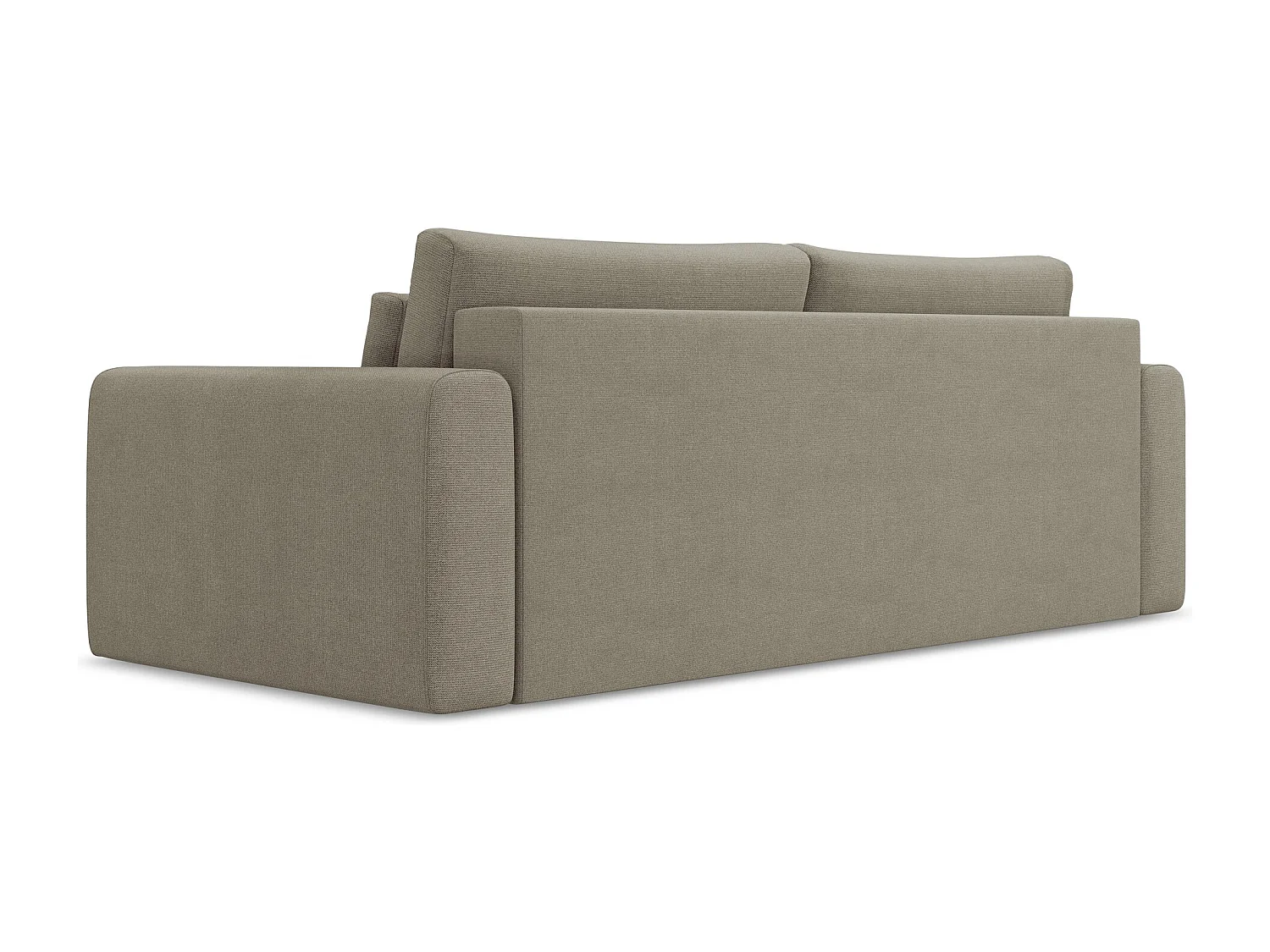 3-Sitzer Sofa mit Schlaffunktion - - Strukturstoff - Dunkelbeige - KAPUA