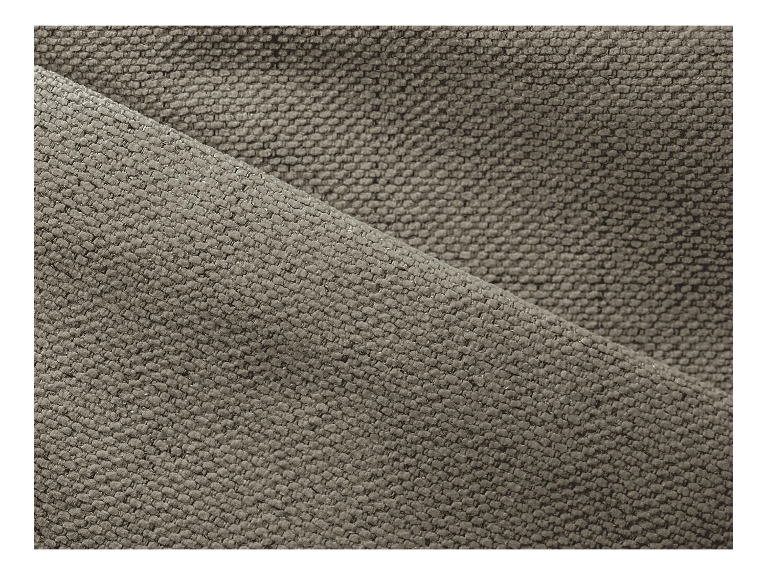 Canapé 3 places convertible en tissu texturé - beige foncé - KAPUA