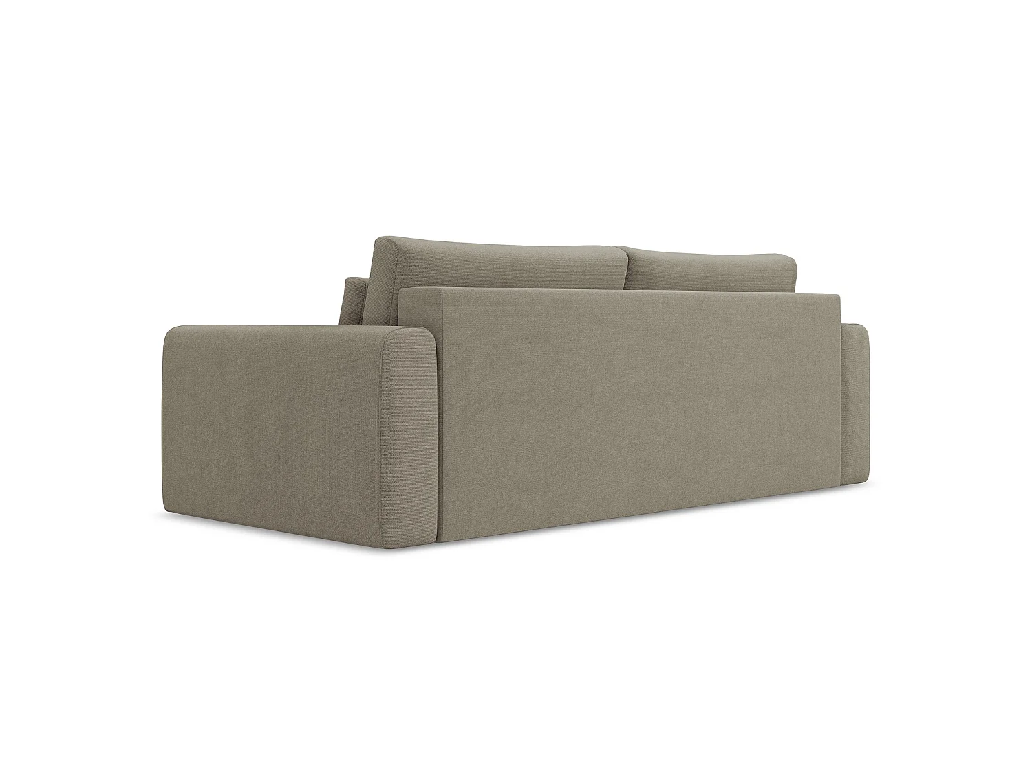 Canapé 3 places convertible en tissu texturé - beige foncé - PERUGIA