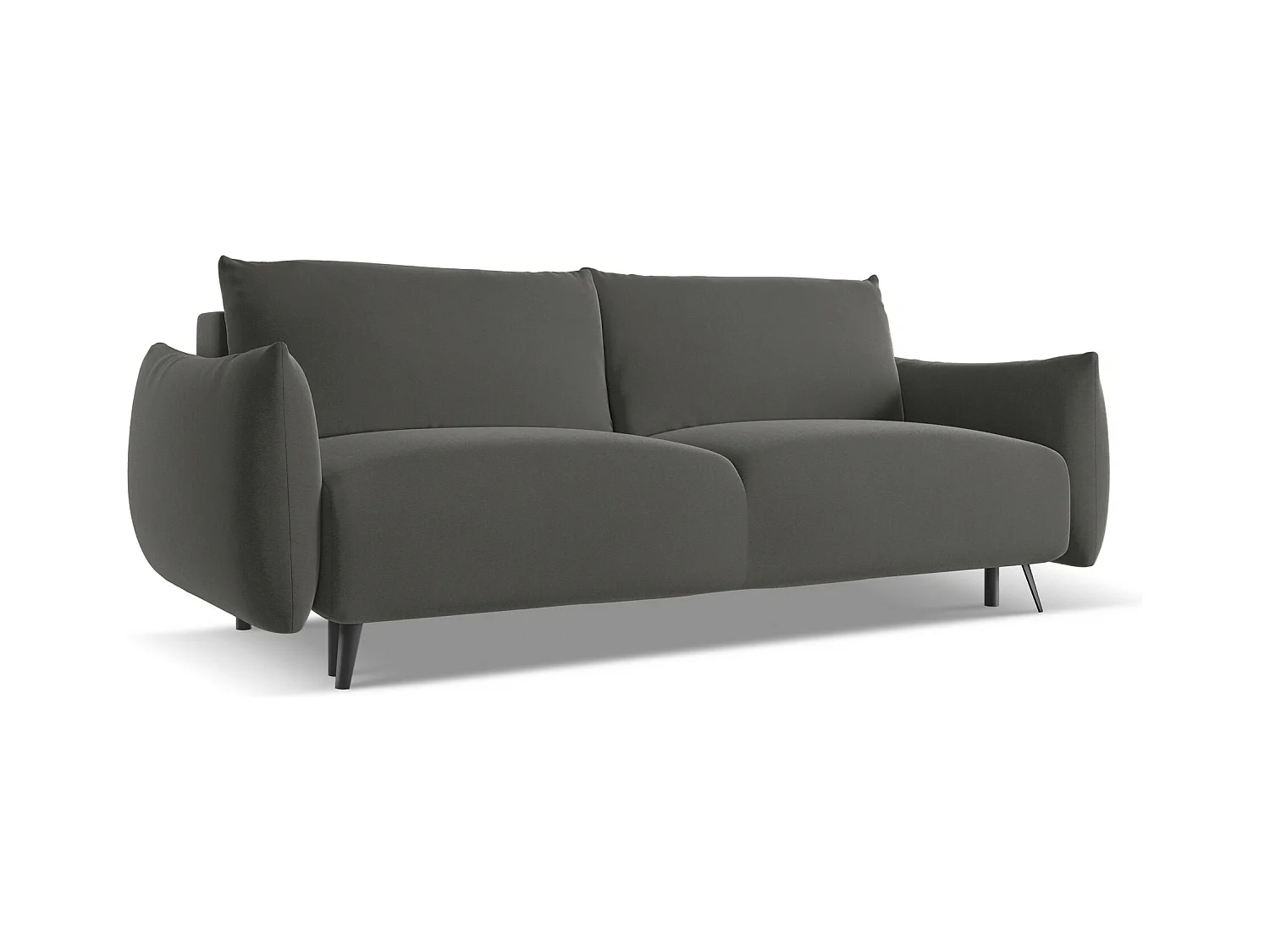 3-Sitzer Sofa mit Schlaffunktion - - Samt - Stahl - MALIE
