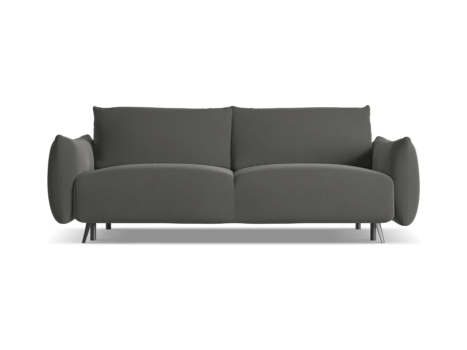 Canapé 3 places convertible en velours - acier - MALIE