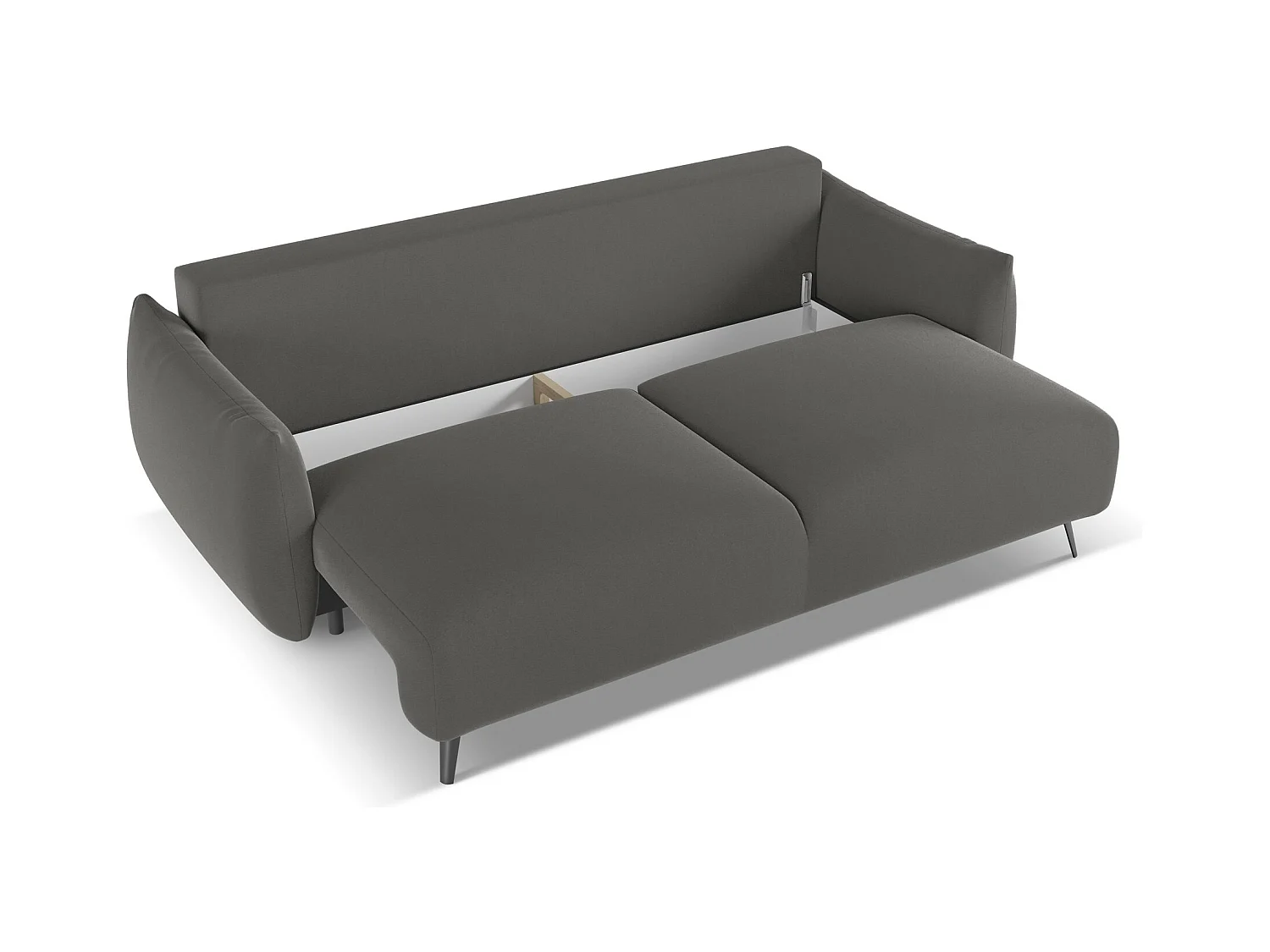 Canapé 3 places convertible en velours - acier - MALIE