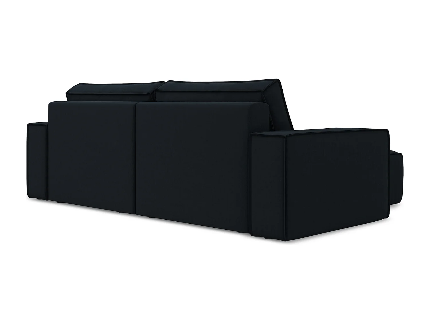 2-Sitzer Ecksofa mit Schlaffunktion - Ecke Links - Samt - Königsblau - KIMO