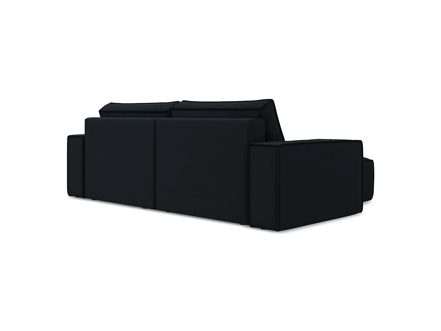 2-Sitzer Ecksofa mit Schlaffunktion - Ecke Links - Samt - Königsblau - LIVORNO