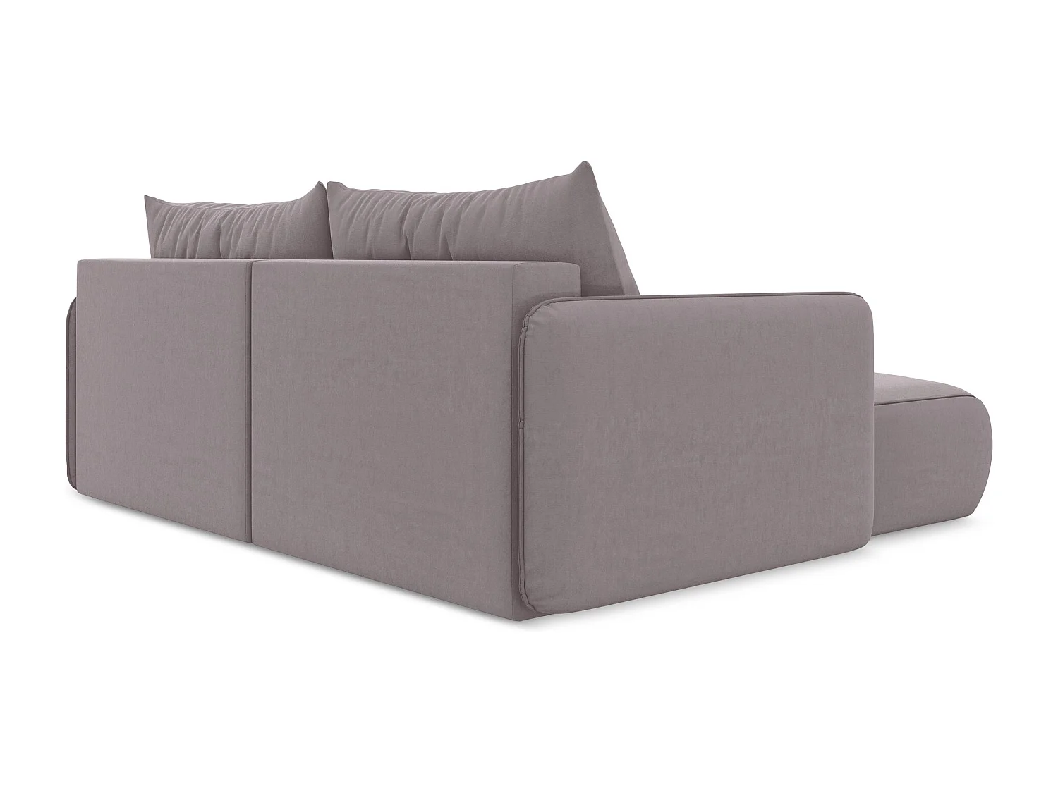 2,5-Sitzer Ecksofa mit Schlaffunktion - Ecke Links - Samt - Lavendel - NANEA