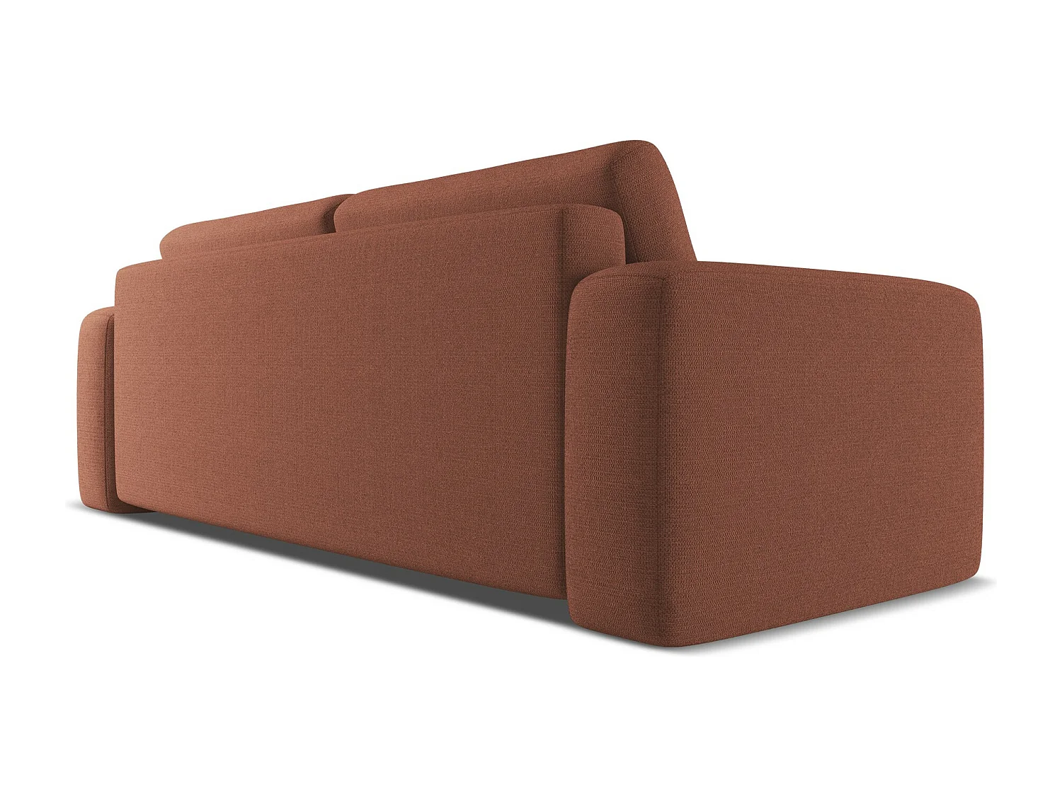 Kanapa 3-osobowa z funkcją spania - z tkaniny szenilowej - brudny róż - KAILA