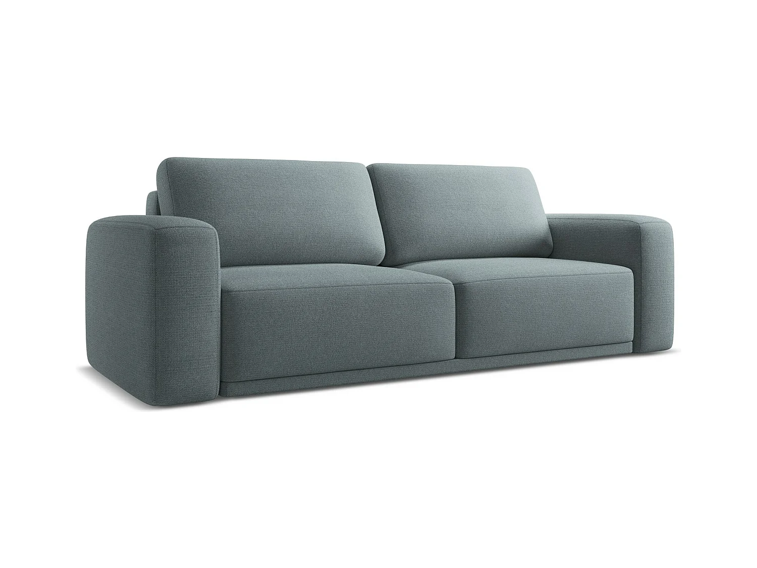 Canapé 3 places convertible en tissu chenille - jeans - KAILA