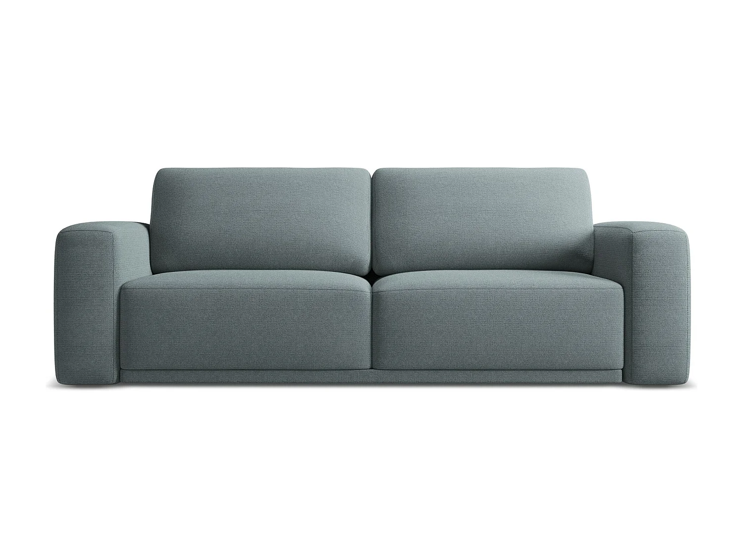 Canapé 3 places convertible en tissu chenille - jeans - KAILA