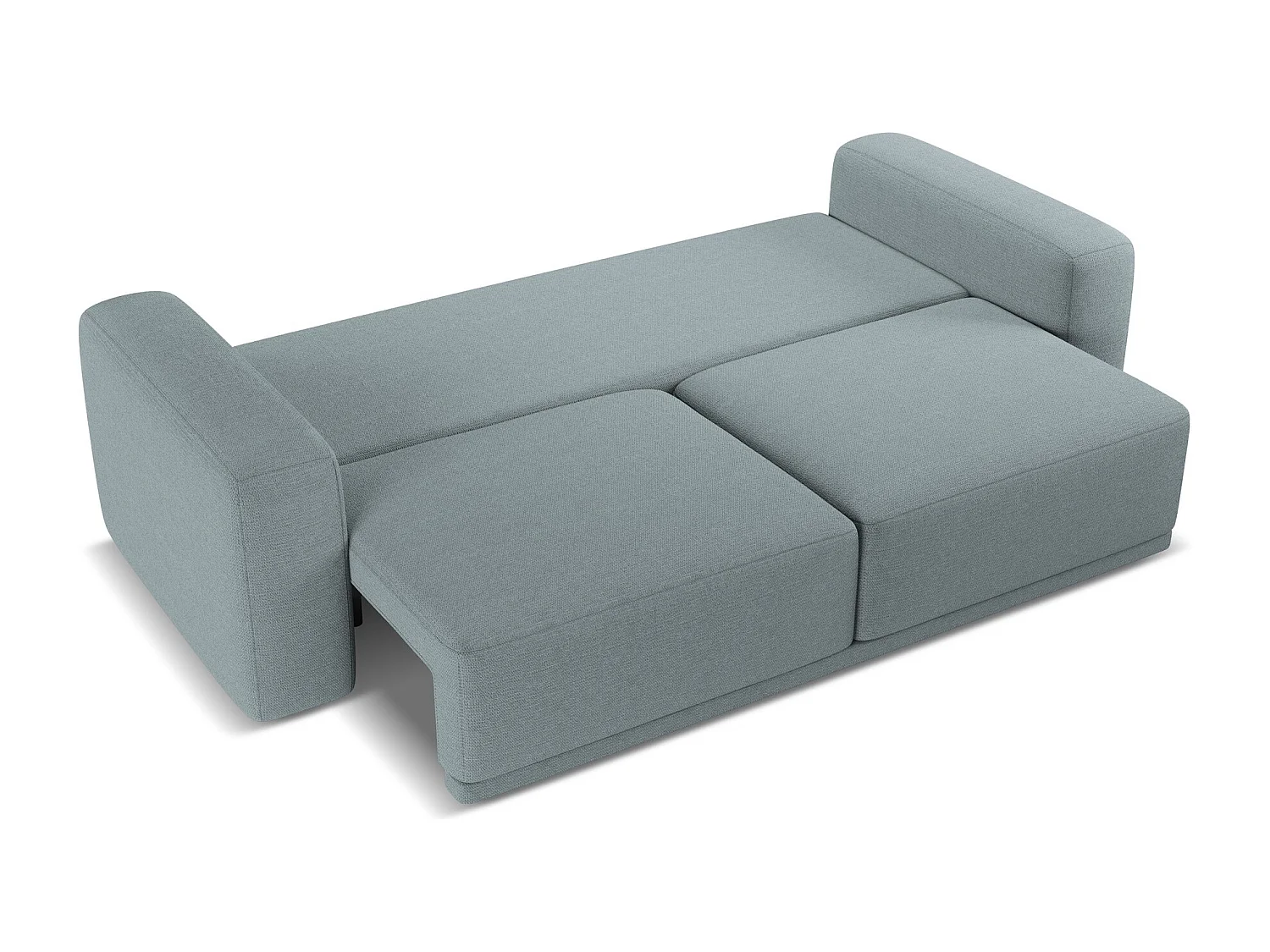 Canapé 3 places convertible en tissu chenille - jeans - KAILA