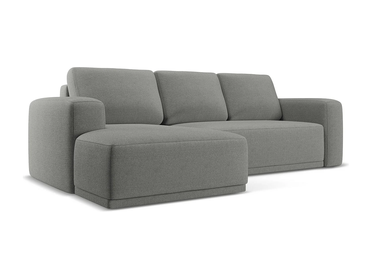 3-Sitzer Ecksofa mit Schlaffunktion - Ecke Links - Chenille - Elefant - KAILA