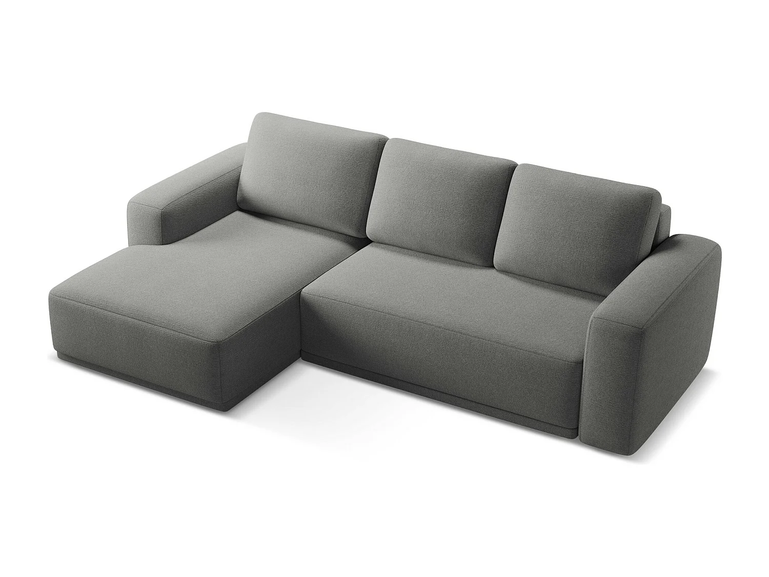 3-Sitzer Ecksofa mit Schlaffunktion - Ecke Links - Chenille - Elefant - KAILA