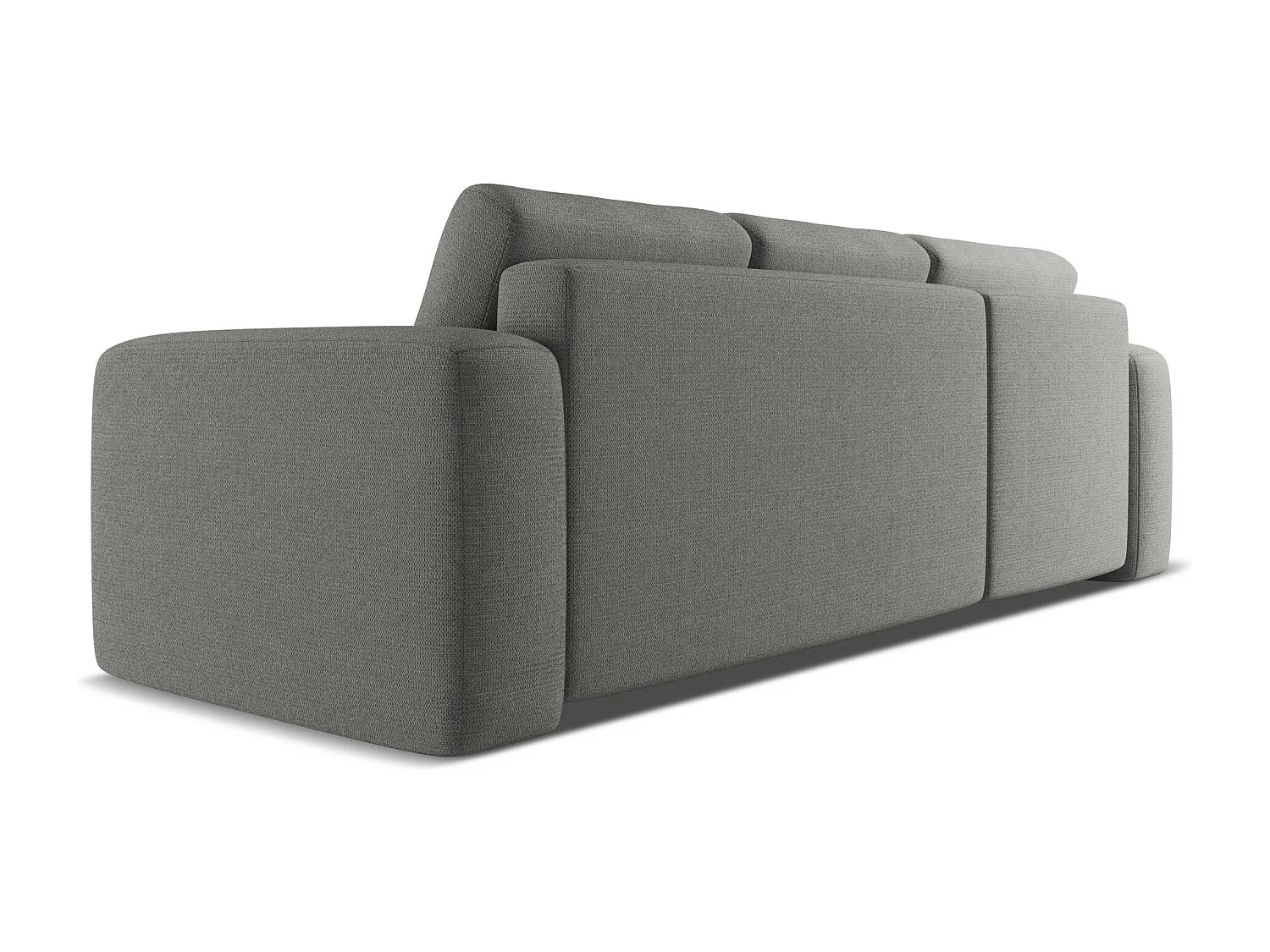 3-Sitzer Ecksofa mit Schlaffunktion - Ecke Links - Chenille - Elefant - KAILA