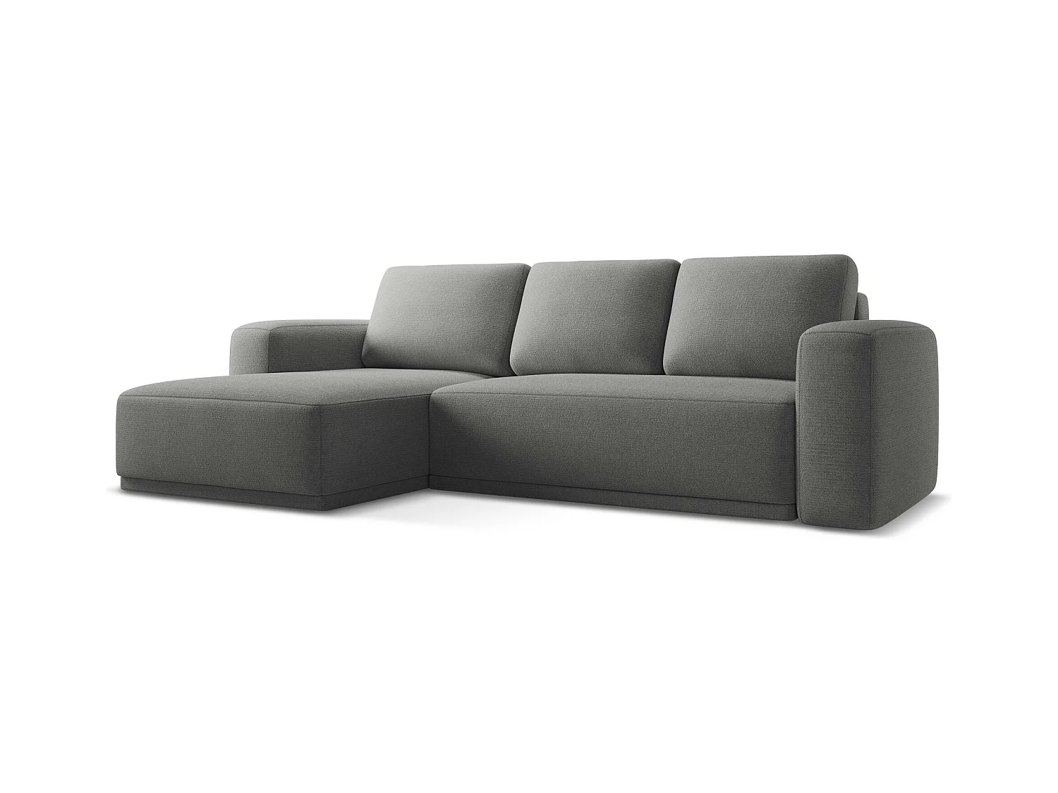 3-Sitzer Ecksofa mit Schlaffunktion - Ecke Links - Chenille - Elefant - KAILA