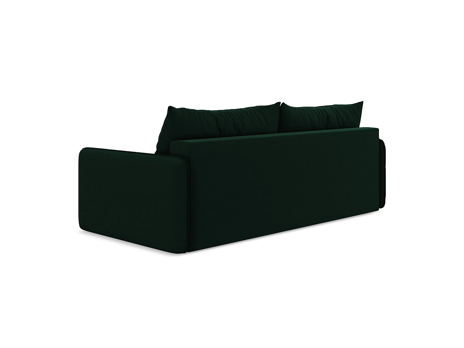 Canapé 3 places convertible en velours - bouteille verte - PALERMO