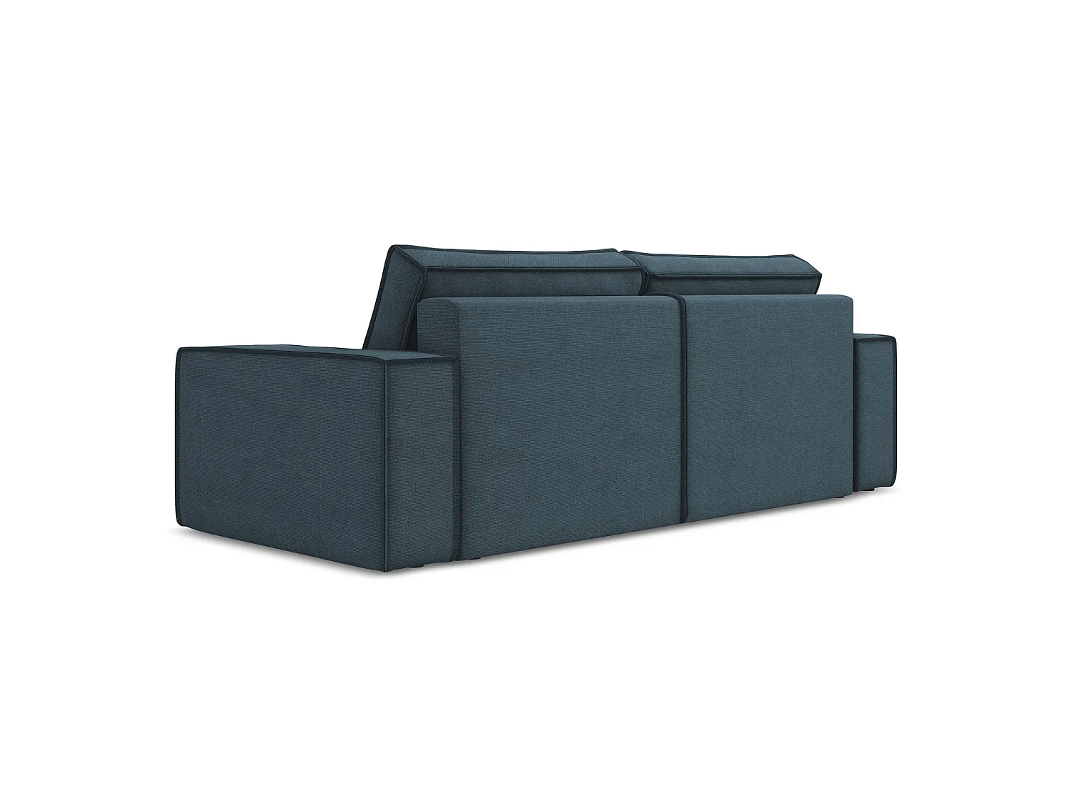 Canapé 3 places convertible en tissu texturé - jeans - LIVORNO