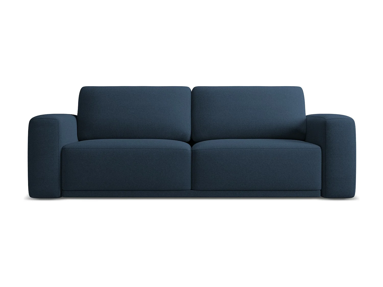 Canapé 3 places convertible en tissu chenille - bleu royal - KAILA