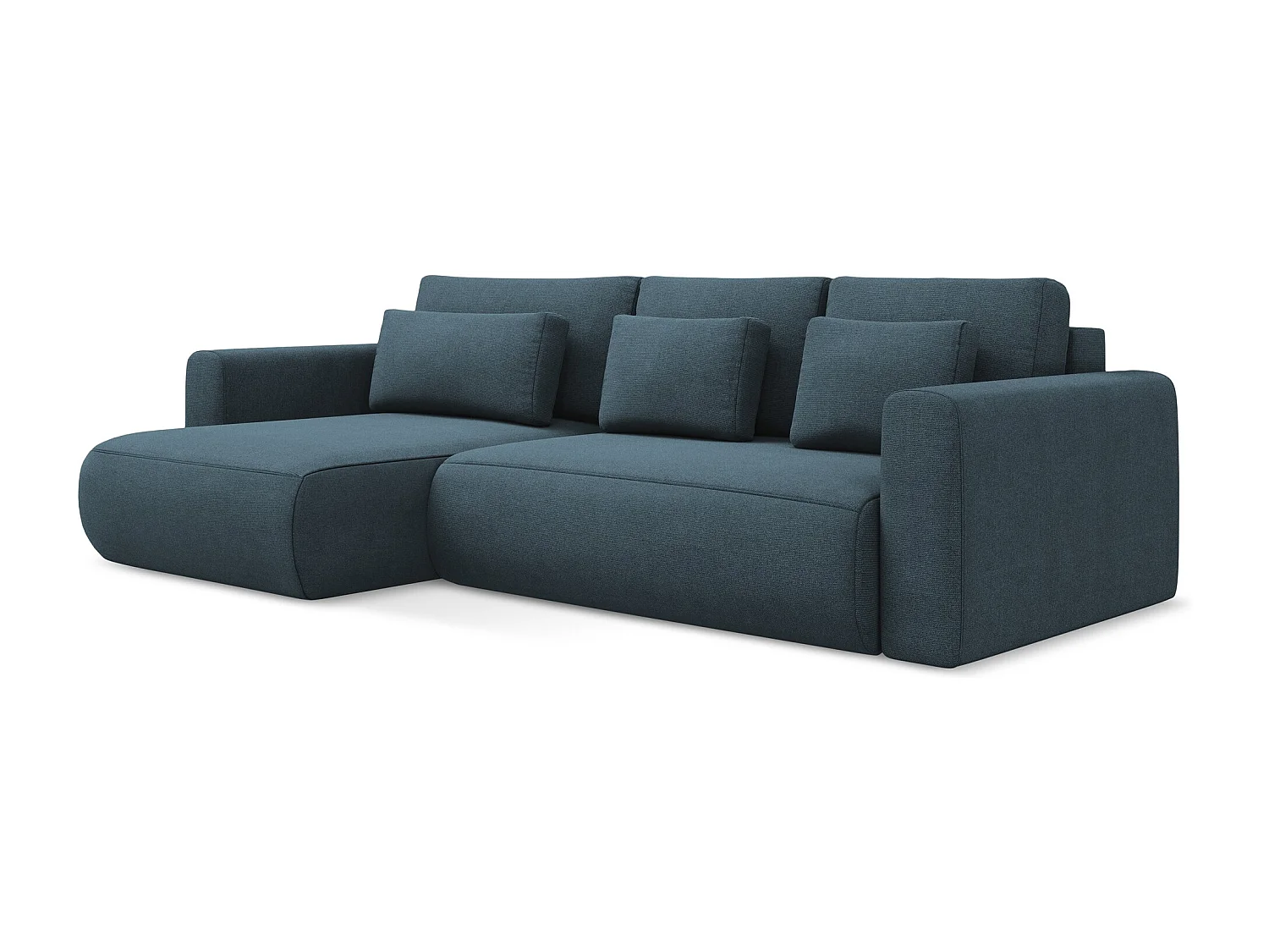 Hoekslaapbank links van jeans textuurstof - KAPUA