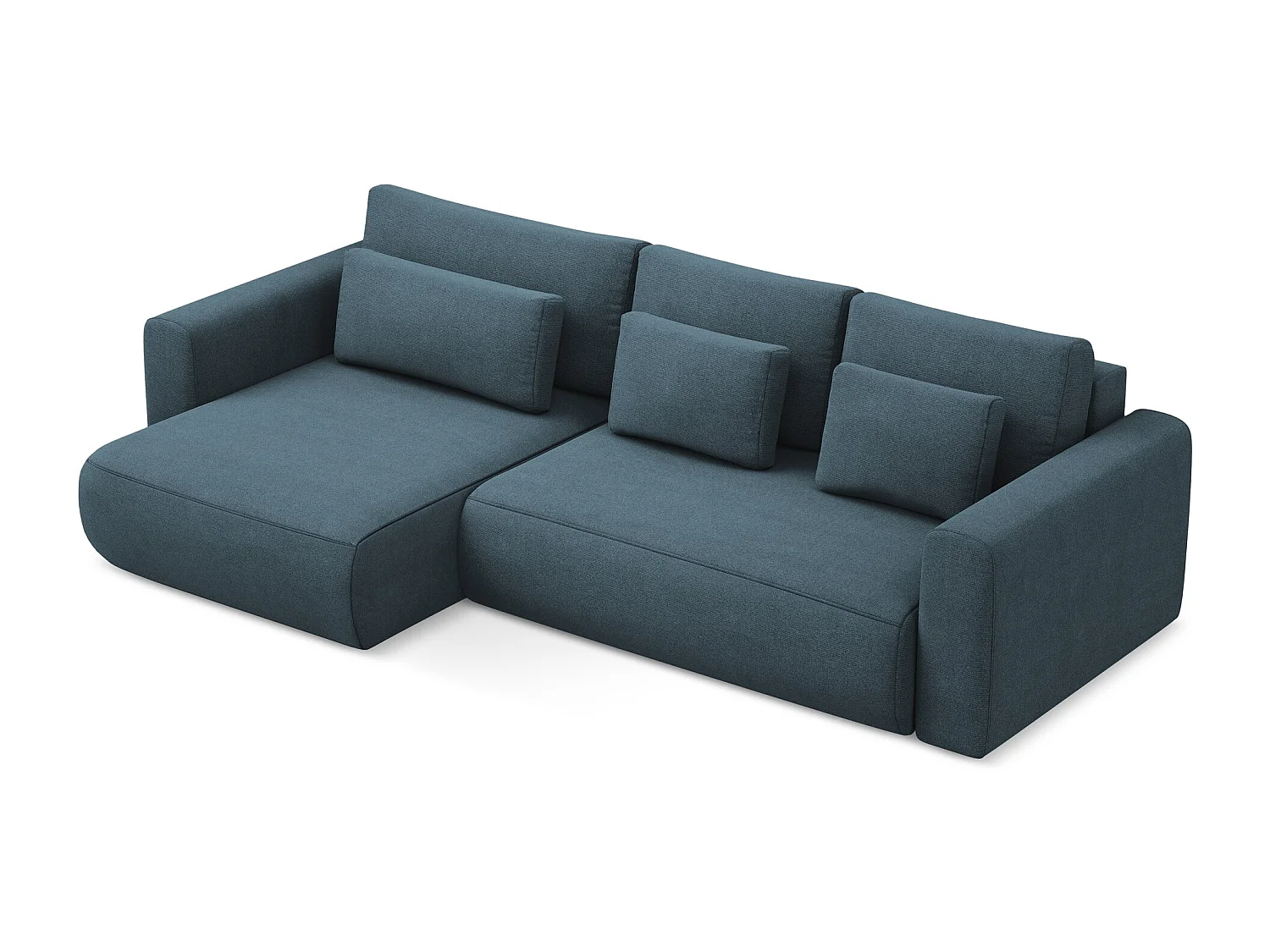 Hoekslaapbank links van jeans textuurstof - KAPUA