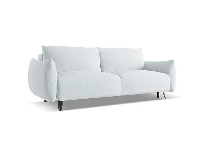 3-Sitzer Sofa mit Schlaffunktion - - Chenille - Hellblau - MALIE
