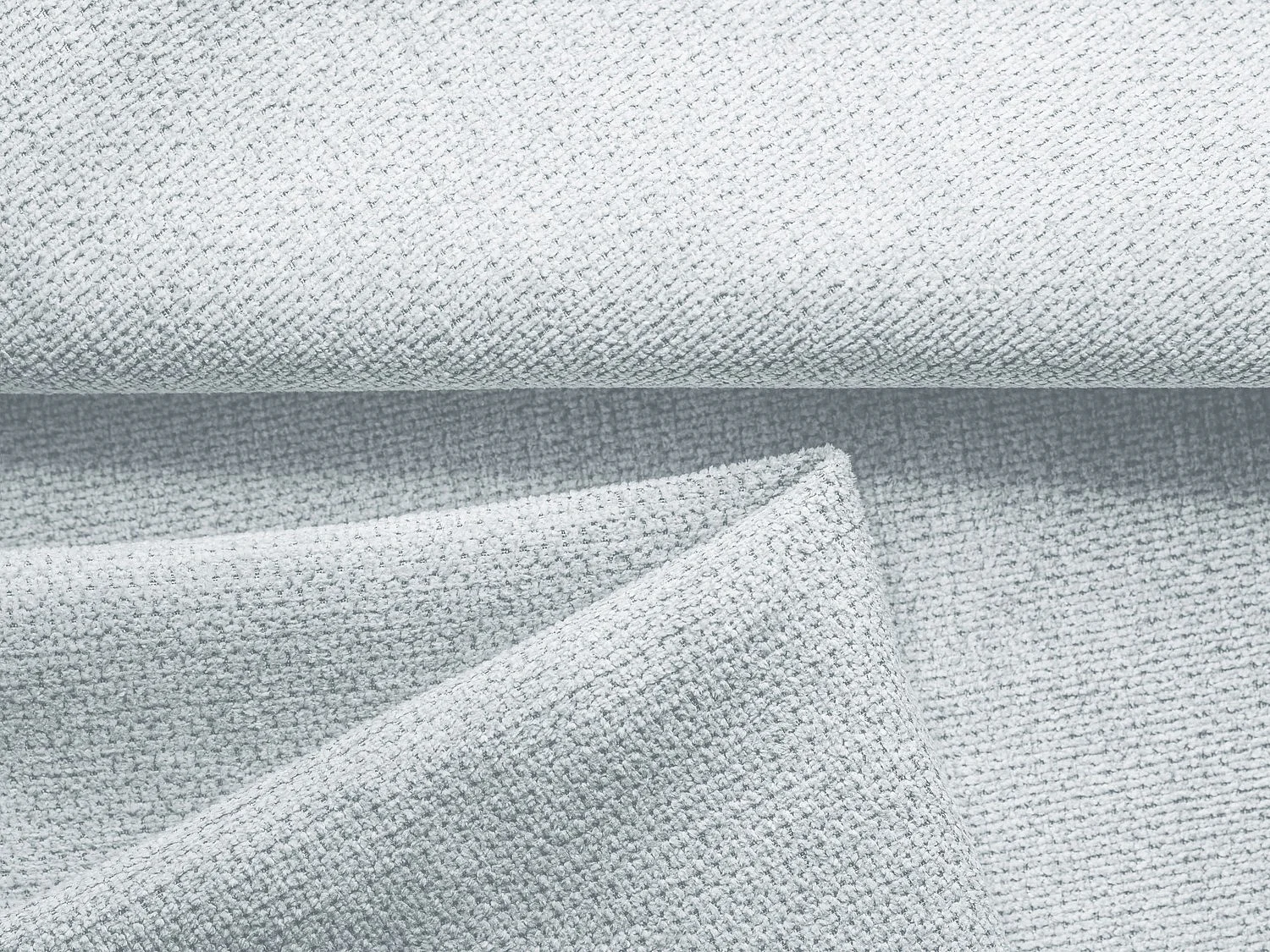 Canapé 3 places convertible en tissu chenille - bleu clair - GENOVA