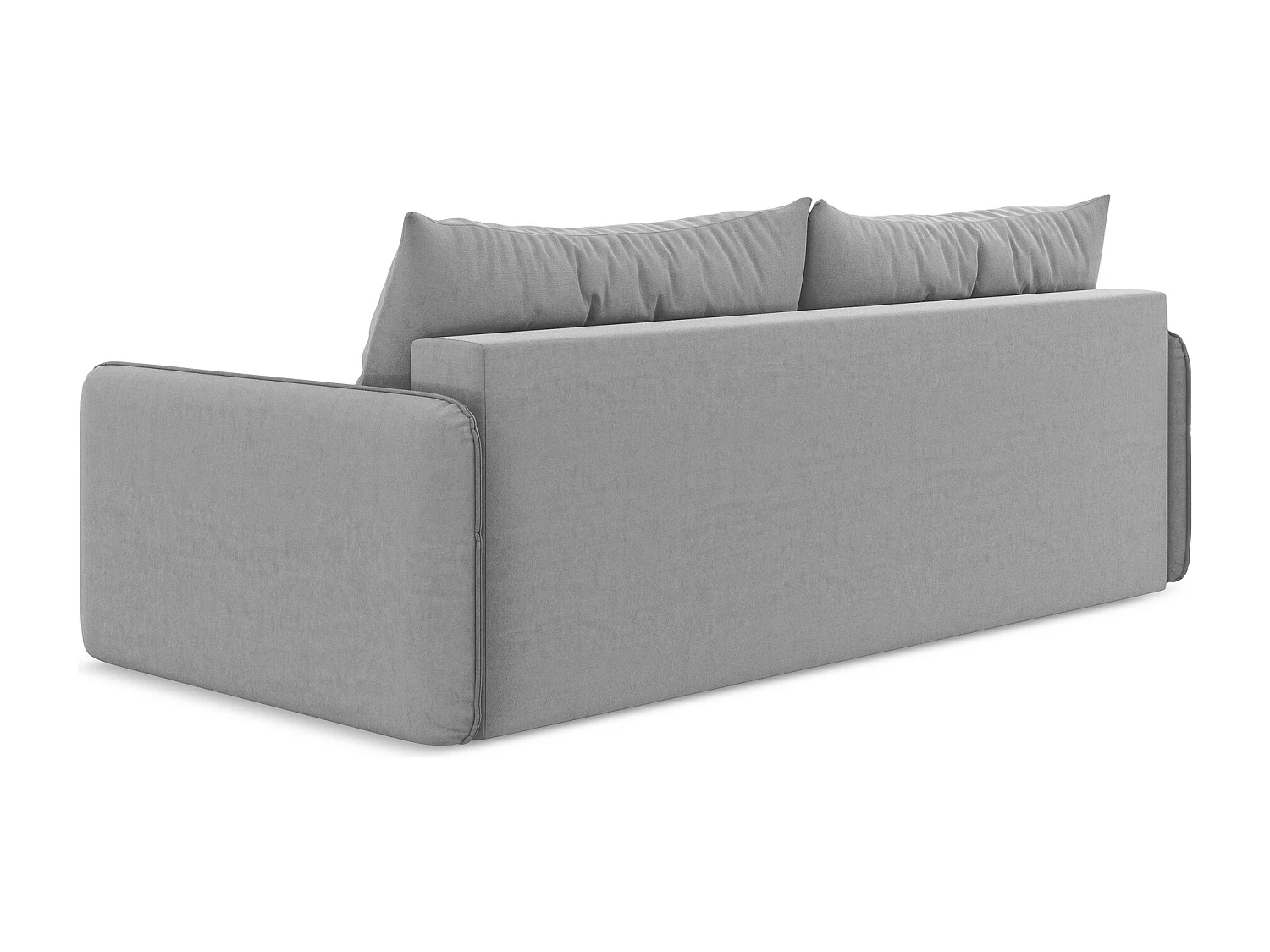 3-Sitzer Sofa mit Schlaffunktion - - Samt - Grau - NANEA