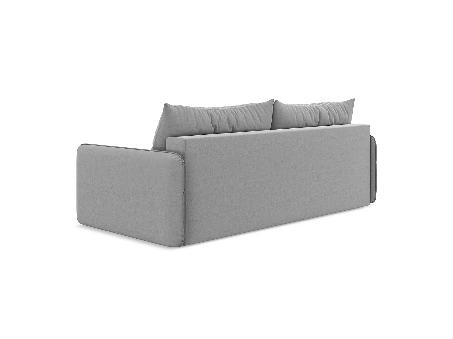 Canapé 3 places convertible en velours - gris - PALERMO
