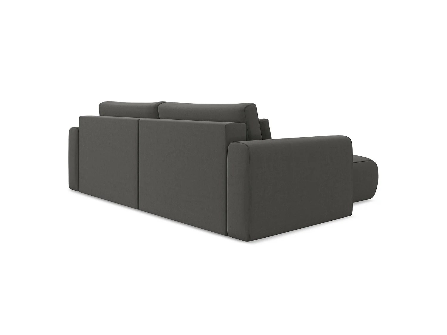 2-Sitzer Ecksofa mit Schlaffunktion - Ecke Links - Samt - Stahl - PERUGIA