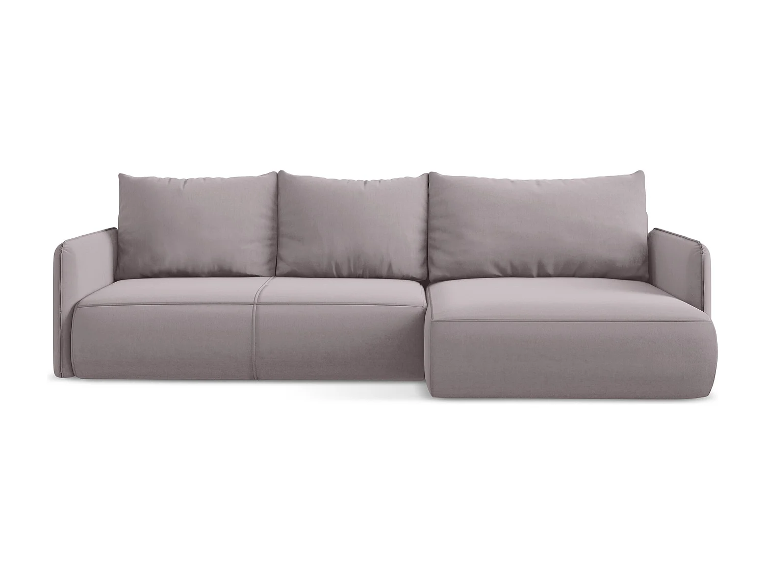 Hoekslaapbank rechts van lavendel velours - NANEA