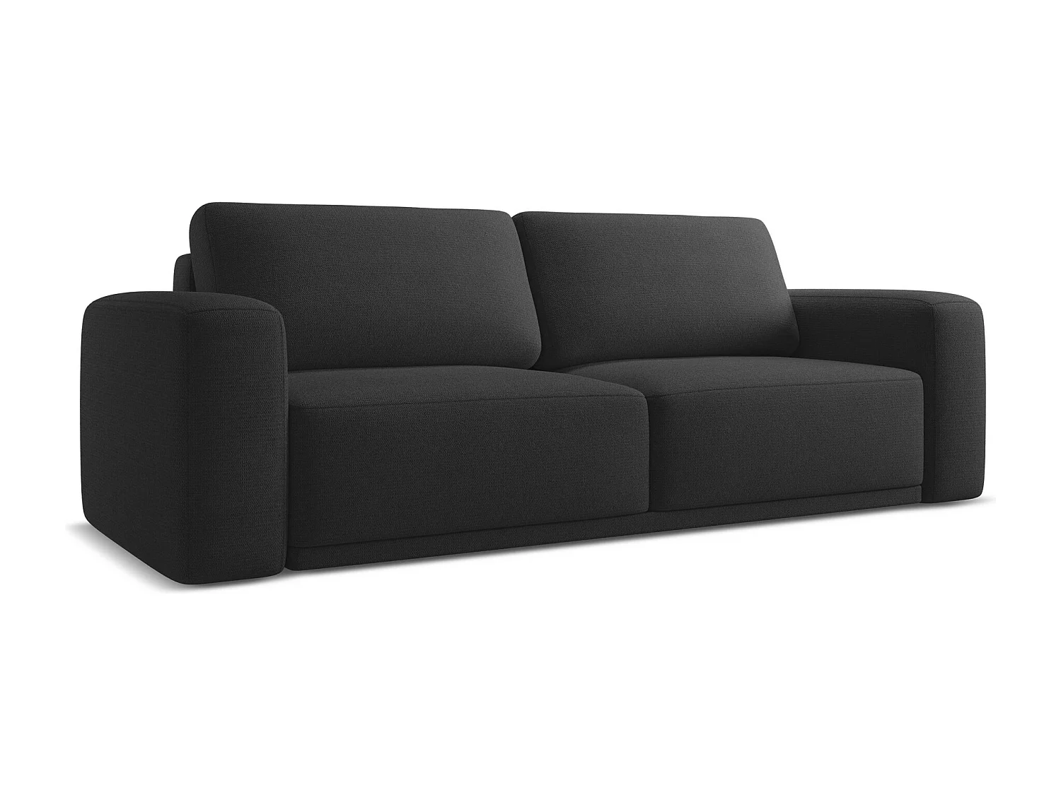 3-Sitzer Sofa mit Schlaffunktion - - Chenille - Anthrazit - KAILA