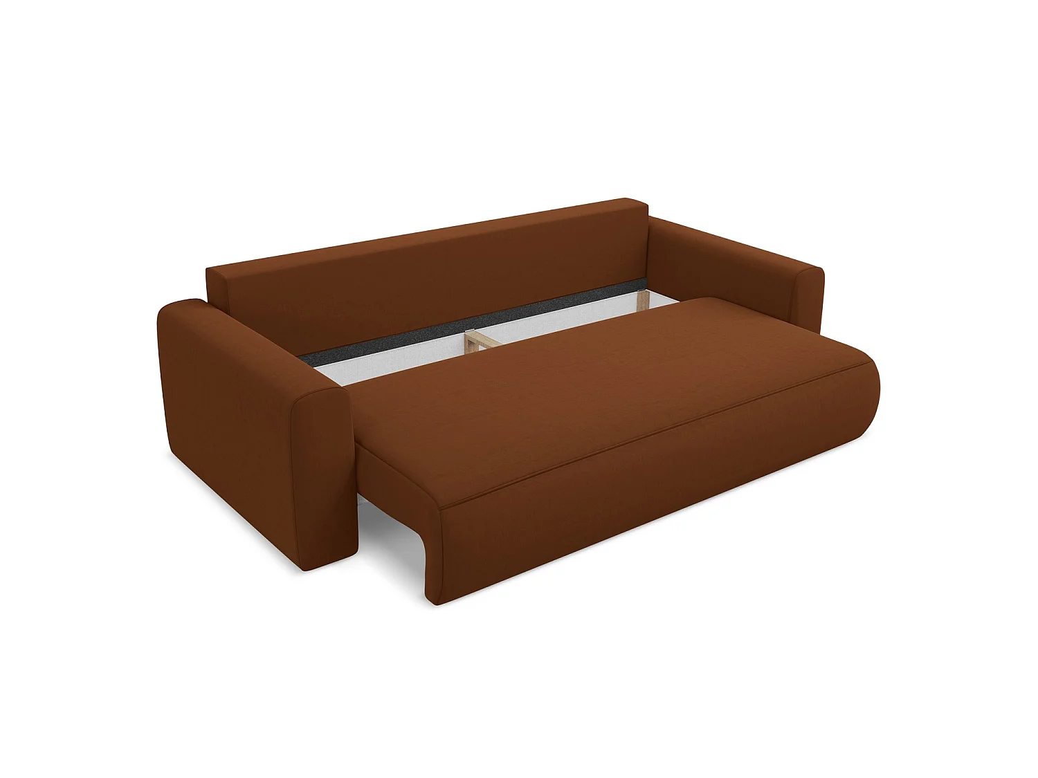3-Sitzer Sofa mit Schlaffunktion - - Samt - Terrakotta - PERUGIA