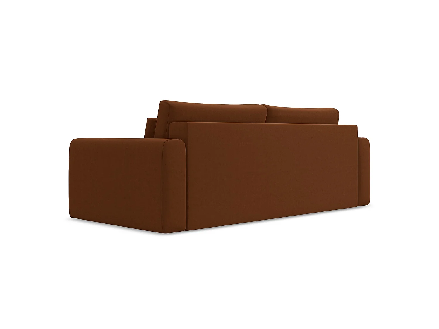 3-Sitzer Sofa mit Schlaffunktion - - Samt - Terrakotta - PERUGIA