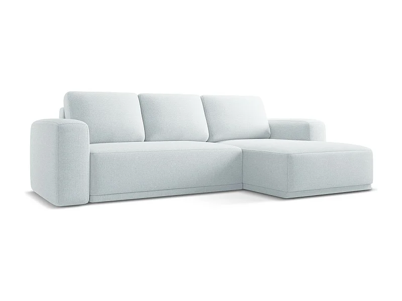 Ecksofa mit Schlaffunktion - Ecke Rechts - Chenille - Hellblau - KAILA