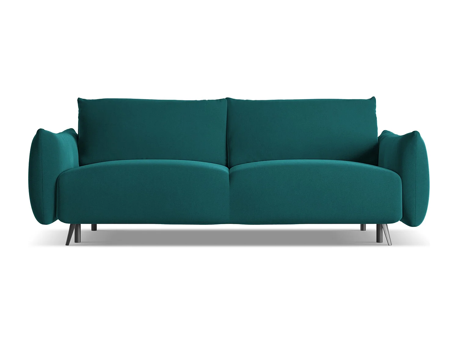 Driezits-slaapbank van marien velours - MALIE