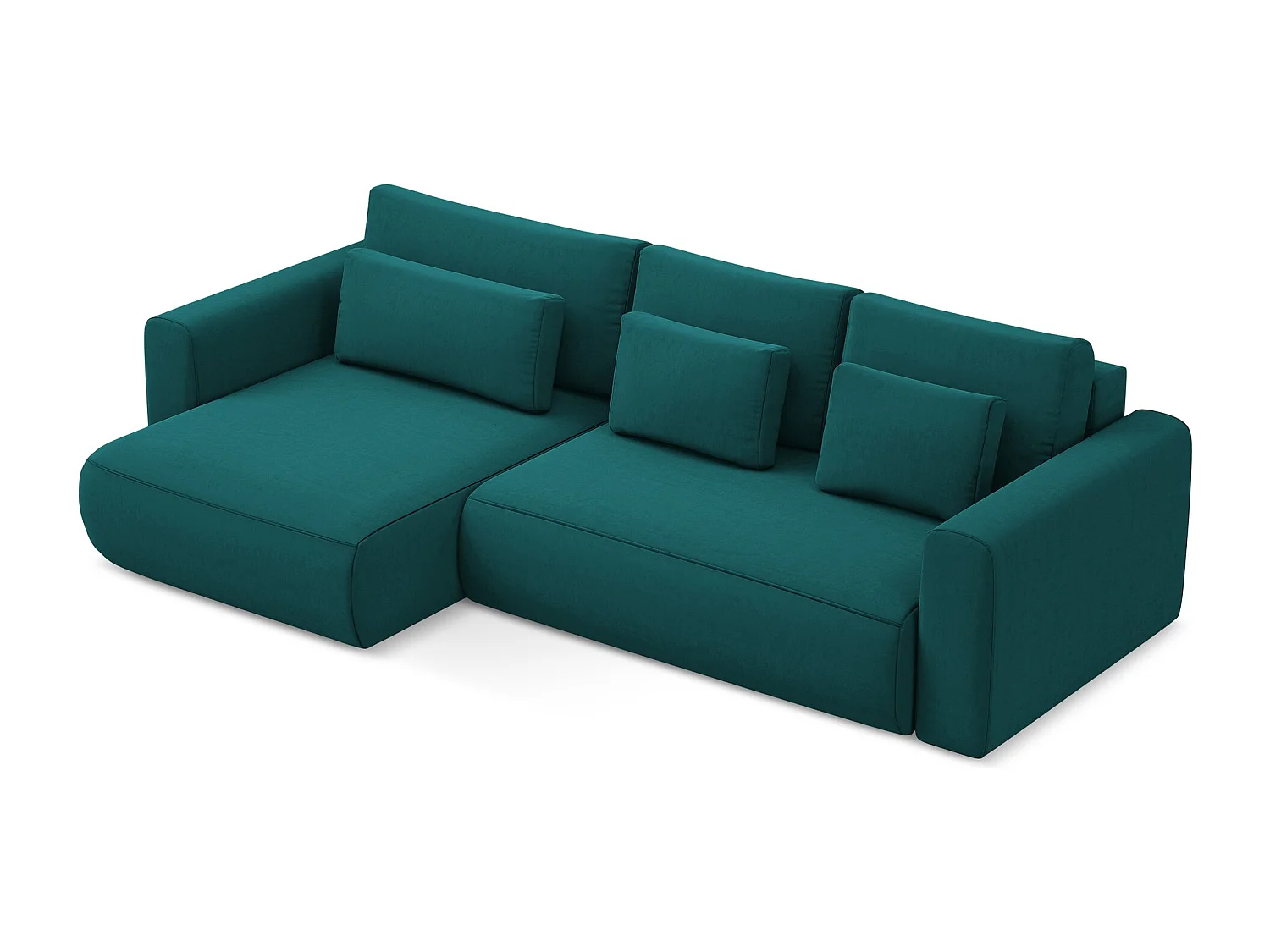 Hoekslaapbank links van marien velours - KAPUA