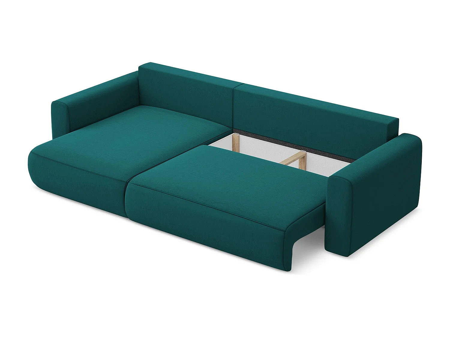 Hoekslaapbank links van marien velours - KAPUA