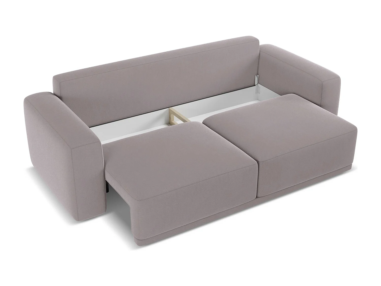 Canapé 3 places convertible en velours - lavande - KAILA